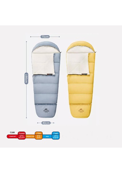 C180 Ultralight Pamuklu Uyku Tulumu -8°c ( Çocuk )