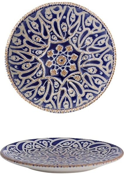 Porselen Oriental 6 Lı Düz Tabak 19 cm