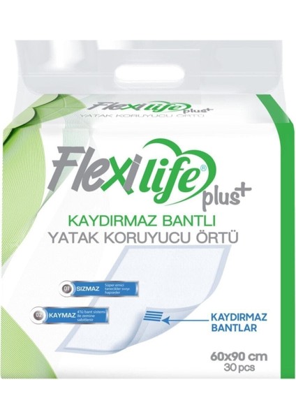 Flexilife Hasta Altı Bezi Kaydırmaz Bantlı Yatak Koruyucu Örtü 60x90 Cm 30 Lu 1 Paket