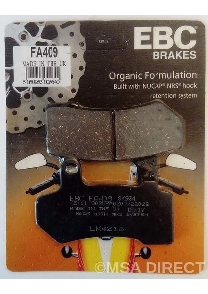 FA409 2008-2020 Harley-Davidson Ultra Classic Electra Glide Ön Fren Balatası