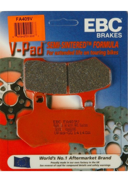 FA409V 2006-2009 Harley-Davidson Vrsc V-Rod Ön Fren Balatası