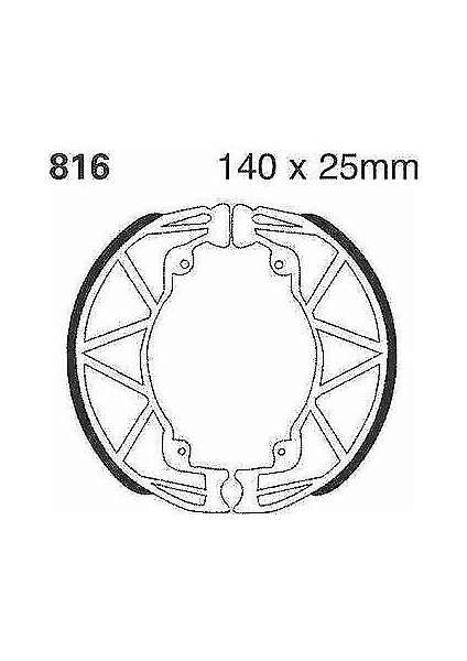 816 1999-2002 Aprilia Sr 150 Arka Fren Balatası Yaylı Kampana Set