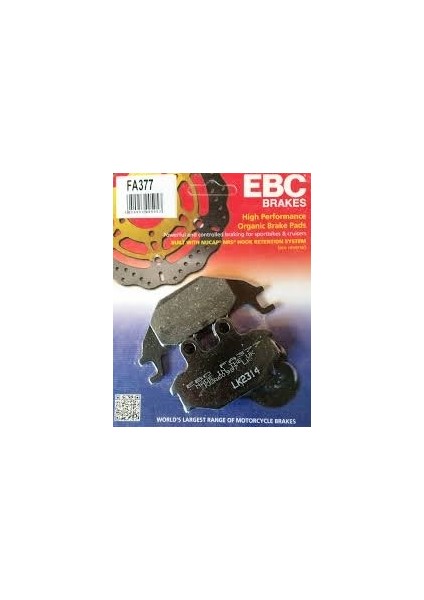 Sym Wolf Sb 250 Nı Arka Fren Balatası Ebc FA377 Balata