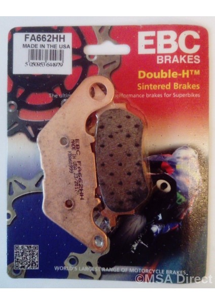 Yamaha Yzf R25 Arka Fren Balatası Ebc FA662HH Sinterli Balata N11.60442