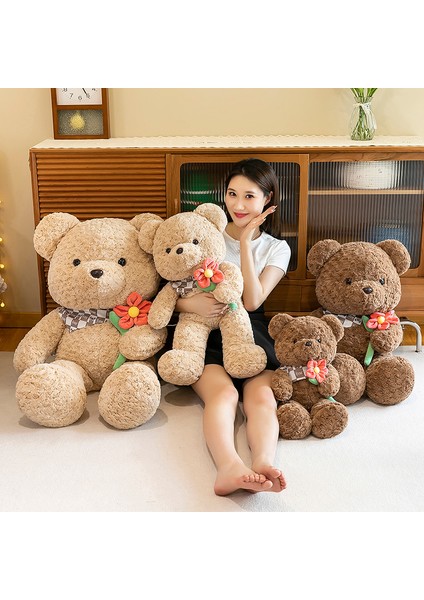 Çiçek Oyuncak Ayı Bebek 50CM Peluş Oyuncak Ayı Peluş Bebek Yumuşak Dokunuşlu Uyku Yastık (Yurt Dışından)