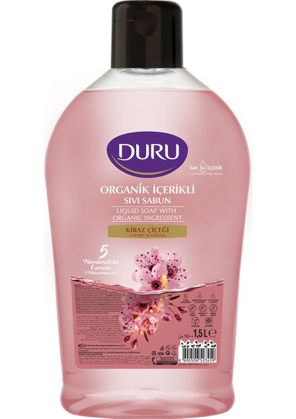 Organik Içerikli Kiraz Çiçeği Sıvı Sabun 1,5 L + 500 ml fiyatları
