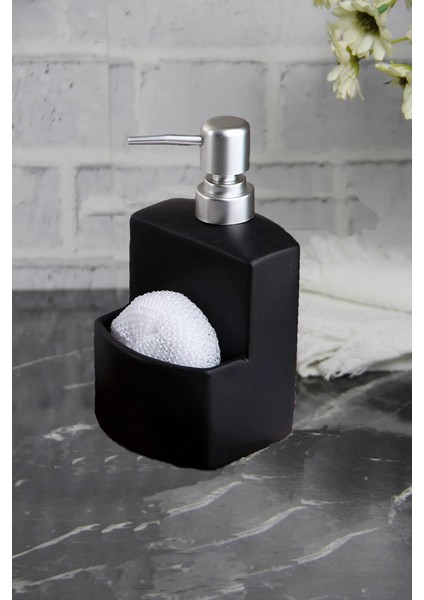 Lüks Siyah Sıvı Sabunluk, Deterjanlık, Banyo ve Mutfak Sabunluğu