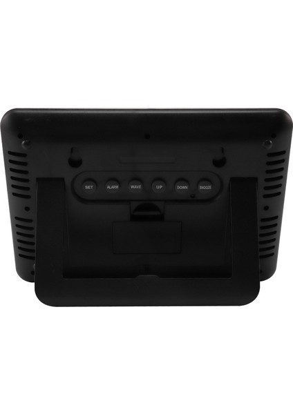 4667 Atomik Dijital Duvar Saati Büyük LCD Ekran Pille Çalışma Iç Ortam Sıcaklığı Takvim Masa Ayakta Durma Arka Işıksız Erteleme (Gümüş) (Yurt Dışından) fırsatları