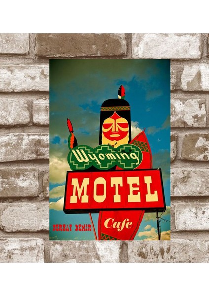 Metal Wyoming Motel Cafe Retro Poster 29 x 19 cm