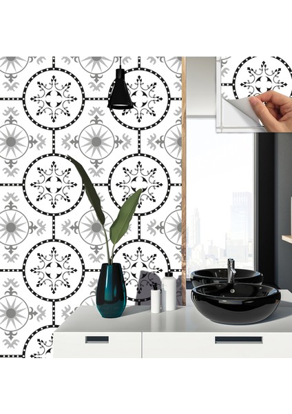 Kendinden Yapışkanlı Geometrik Solo Desenli Pvc Karo 30X30 cm (4 Adet) 0,36 M2 fırsatları