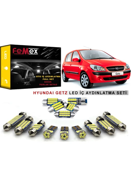 Hyundai Getz LED Iç Aydınlatma Ampul Seti Femex Parlak Beyaz