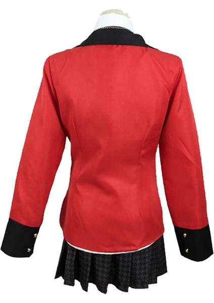 Anime Kakegurui Jabami Yumeko Cosplay Kostüm Japon Kırmızı Tam Set Okul Üniforması Cadılar Bayramı Karnaval Jk Etek Üniforma modelleri