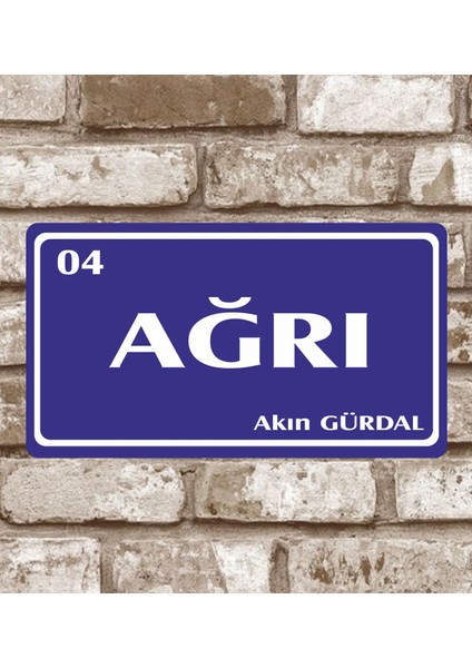 Metal Plaka Ağrı 04 Retro Poster 29 x 15 cm