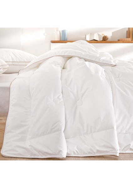 Bedding Lucent Çift Kişilik 1000 Tc Nano Elyaf Yorgan - Beyaz