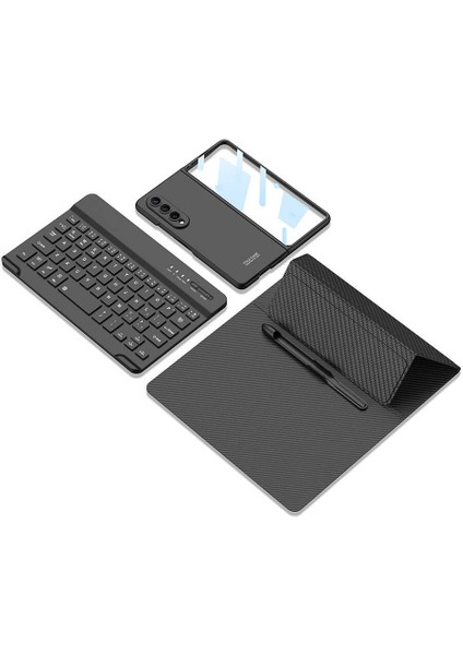 Galaxy Z Fold 4 Uyumlu Kıpta Serisi Standlı Bluetooth Klavyeli Keyboard Set Kılıf