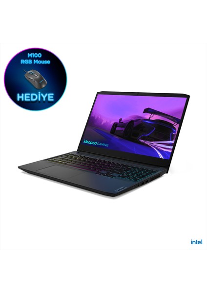 Ideapad Gaming 3 Intel Core i5 11320H 8GB 512GB SSD GTX1650 Freedos 15.6" FHD Taşınabilir Bilgisayar 82K101FDTX