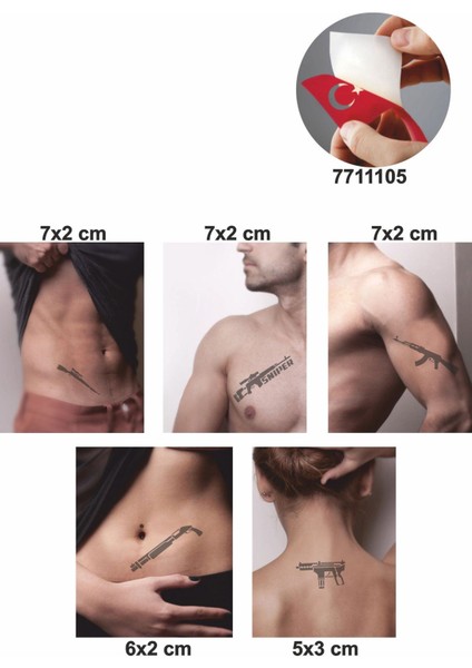 Silahh Modelleri Dövme Şablonu Kına Deseni fiyatları