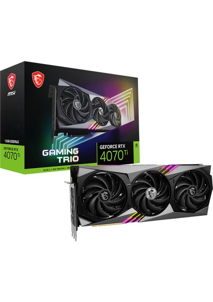 VGA GEFORCE RTX 4070 TI GAMING TRIO RTX4070 TI 12GB GDDR6X 192B DX12 PCIE 4.0 X16 (3XDP 1XHDMI) EKRAN KARTI