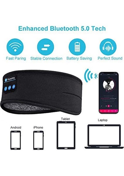Kablosuz Bluetooth Kulaklıklar Spor Kafa Bandı Ince Yumuşak Elastik Rahat Kablosuz Müzik Kulaklığı Uyku Maskesi Uyuyan Gözler İçin (Yurt Dışından) modelleri