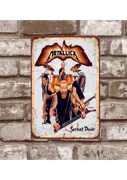 Kişiye Özel Metallica Retro Vintage Metal Poster Hediyelikevi