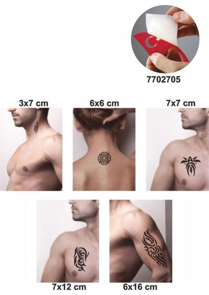Triballer 5 Adet Geçici Dövme Kına Şablonu