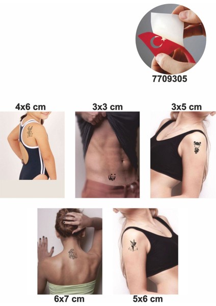 Melek ve Hayvan Modelleri 5 Adet Geçici Dövme Kına Şablonu fiyatları