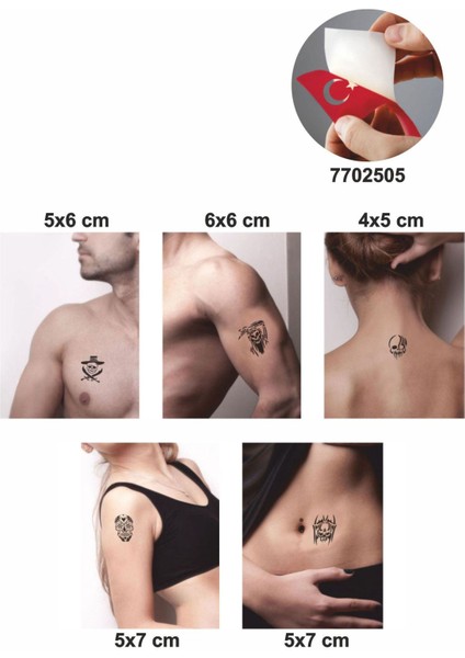 Iskeletler 5 Adet Geçici Dövme Kına Şablonu fiyatları