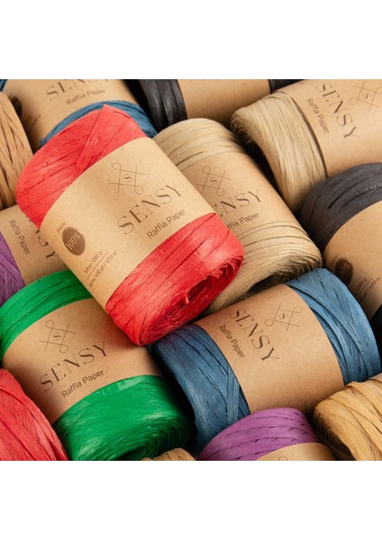 Premium 400 Metre Rafya Ip Çanta Ipi Raffia Ip Kağıt Ip Supla Ipi 250 Gram Rafya Ip