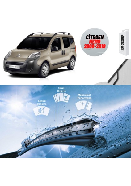 KG Group Citroen Nemo 2011 Silecek Takımı Sağ ve Sol