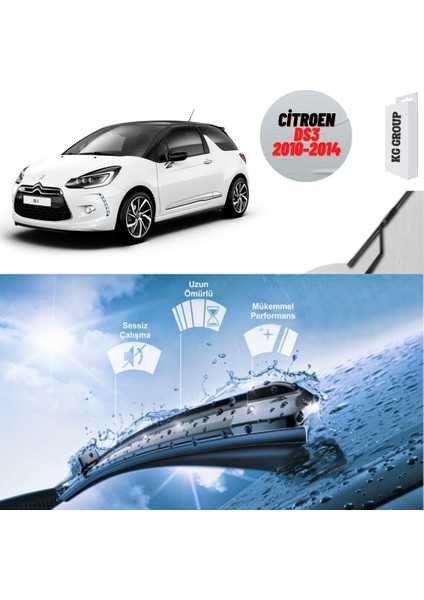 KG Group Citroen Ds3 2010 Silecek Takımı Sağ ve Sol