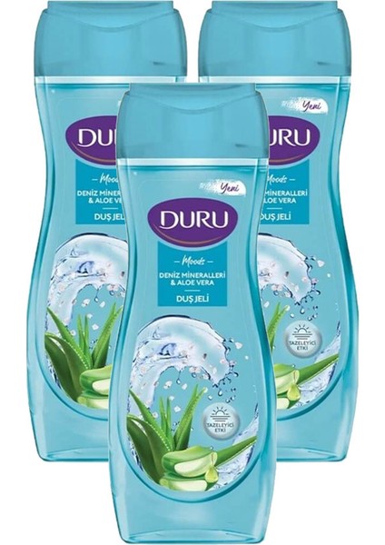 Moods Deniz Mineralleri & Aloe Vera Duş Jeli 450 ml x 3 Adet