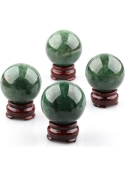 Green Kuvars Doğal Taş Standlı Küre
