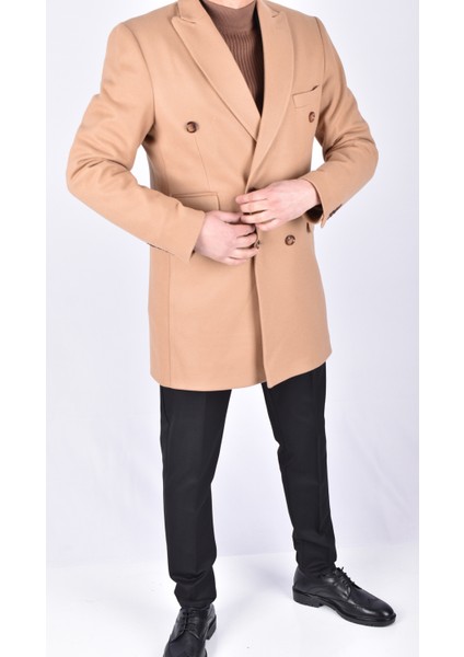 Kruvaze 2229202 Yünlü Kaban/camel/48