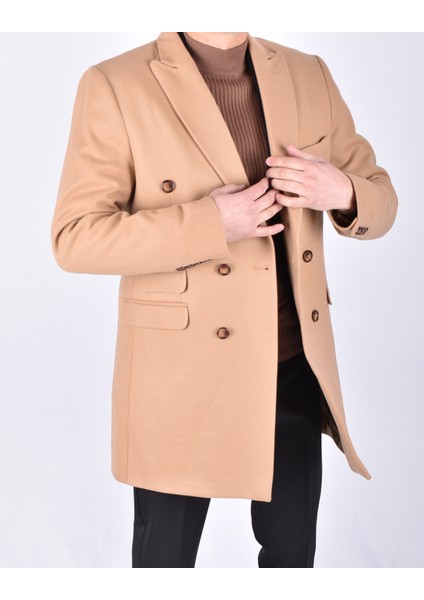 Kruvaze 2229202 Yünlü Kaban/camel/48