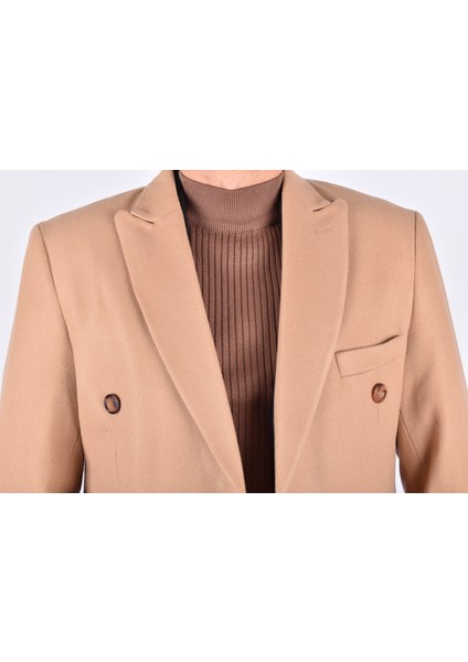 Kruvaze 2229202 Yünlü Kaban/camel/48