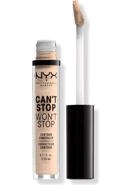 Nyx Professional Makeup Can't Stop Won't Stop Contour Concealer No 4 Light Ivory 3.5ml