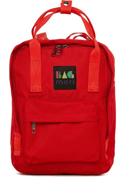 Kırmızı Kare Askı Ayarlı Mini Sırt Çantası