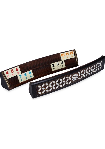 Beyaz Sedef Kakma Telkari Işlemeli Ahşap Oval Okey Takımı Espina Oyun Seti modelleri