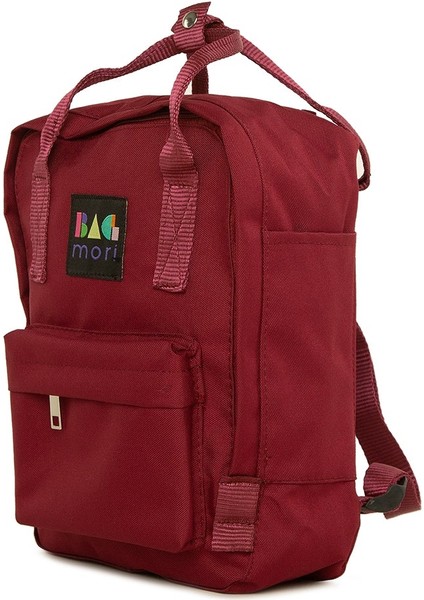 Bordo Kare Askı Ayarlı Mini Sırt Çantası