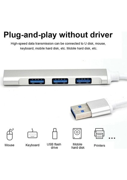 USB 4in1 Hub Adaptör USB 3.0 Çoğaltıcı Çevirici