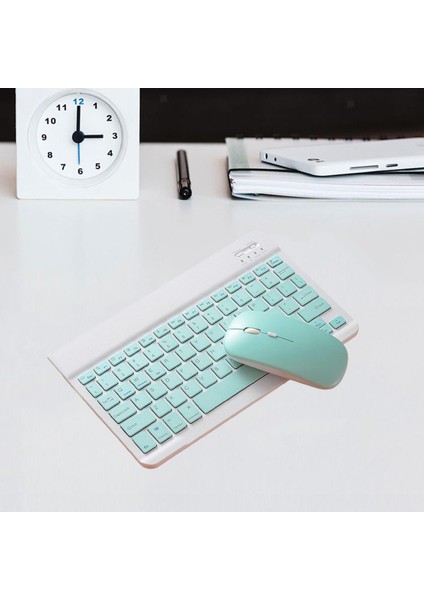 Samsung Galaxy Tab A7 Lite T220 T225 Uyumlu Kablosuz Bluetooth Klavye Mouse Set