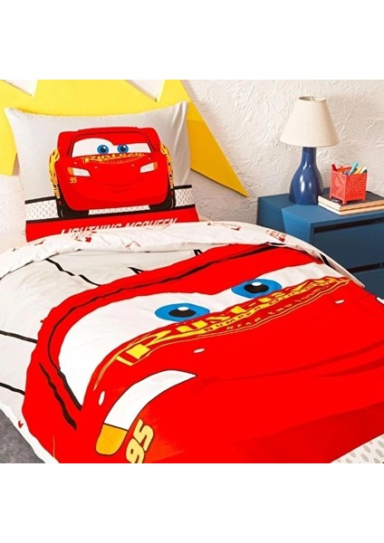 Tek Kişilik Lisanslı Nevresim Takımı Disney Cars Lightning
