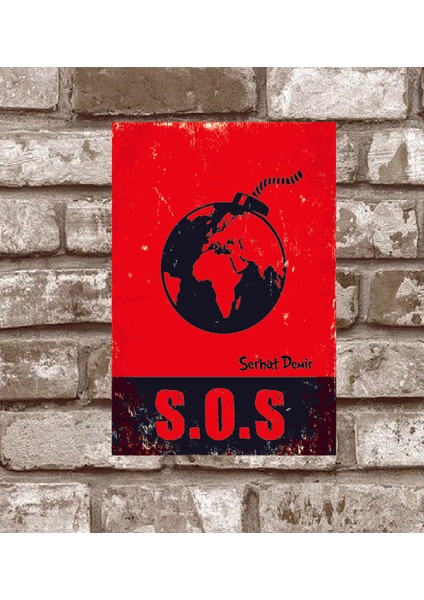 RETRO247-KIŞIYE Özel Dünya-Yardim-Istiyor-Retro-Vintage-Metal-S-O-S-Poster