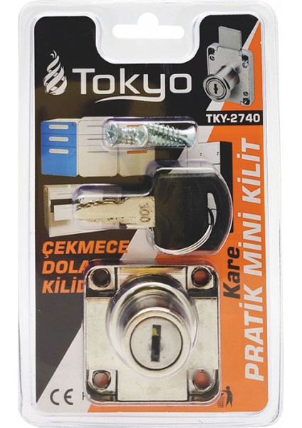 TKY-2740 Vkm Çekmece Kilidi Kare-85