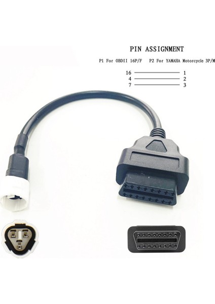 Yamaha 3 Pın Obd2 Dönüştürücü Kablo