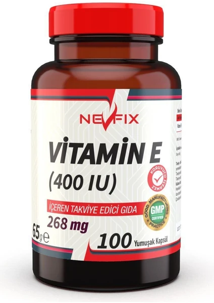 Vitamin E 400 IU - 268 mg 100 Yumuşak Kapsül