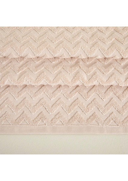 Zigzag Banyo Havlusu 70X140 cm Ekru/bej
