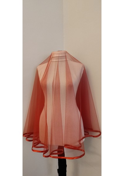 Moda & Nur Saten Biyeli Kırmızı Gelin Kına Örtüsü