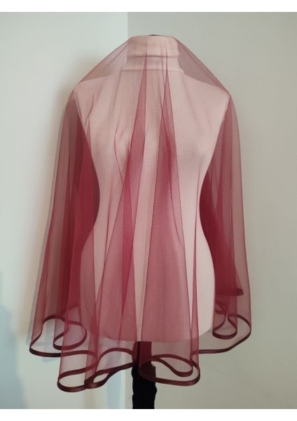 Moda & Nur Bordo Biyeli Gelin Kına Örtüsü