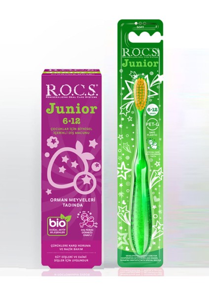 R.O.C.S. Rocs Junıor 6-12 Orman Meyveli Diş Macunu Ve Diş Fırçası Seti
